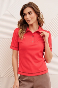 Костюм брючный 5419-1 морковный + капучино GIZART