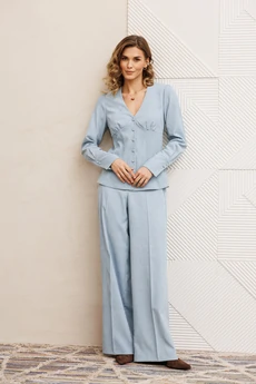 Костюм брючный 5421 голубой GIZART
