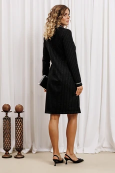 Платье 5422 черный + полоска люрекс GIZART