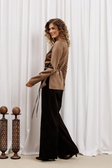 Костюм брючный 5434 капучино + шоколадный GIZART