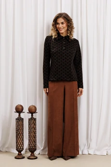 Костюм брючный 5436 медь + коричневый GIZART