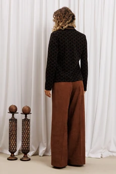 Костюм брючный 5436 медь + коричневый GIZART