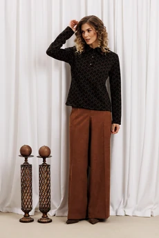 Костюм брючный 5436 медь + коричневый GIZART