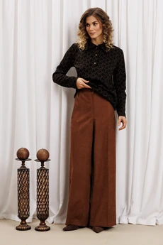 Костюм брючный 5436 медь + коричневый GIZART