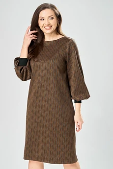 Платье 7385-1 зелено-рыжий GIZART