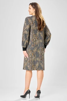 Платье 7385-1 серо-оливковый GIZART