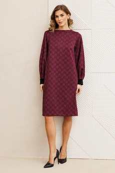 Платье 7385-1 сине-красный GIZART