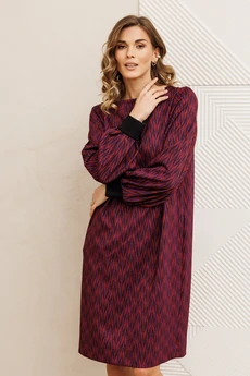 Платье 7385-1 сине-красный GIZART