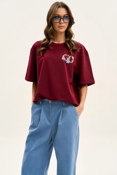 Футболка F1001V-12-01 вишня GO wear