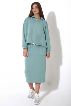 Костюм с юбкой f7001-26-688 ментол GO wear