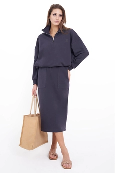 Костюм с юбкой f7001-30-03 графит GO wear
