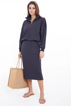Костюм с юбкой f7001-30-03 графит GO wear
