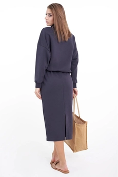 Костюм с юбкой f7001-30-03 графит GO wear