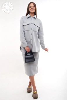 Костюм с юбкой f7032-29-01 пепел GO wear