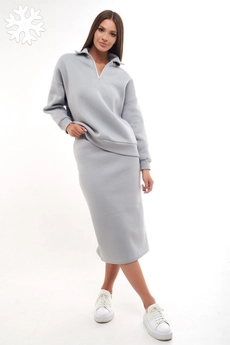 Костюм с юбкой f7037-29-01 пепел GO wear