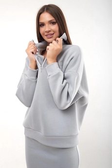 Костюм с юбкой f7037-29-01 пепел GO wear