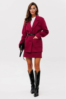 Костюм с юбкой F7095-12-01 вишня GO wear
