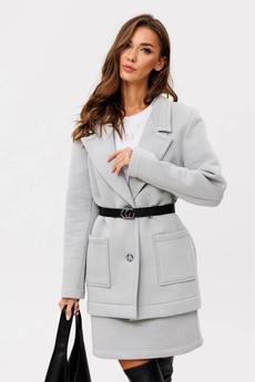 Костюм с юбкой F7095-29-01 пепел GO wear