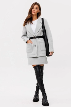 Костюм с юбкой F7095-29-01 пепел GO wear