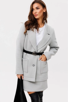 Костюм с юбкой F7095-29-01 пепел GO wear