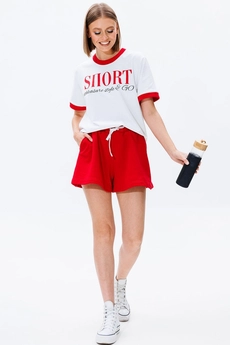 Футболка f1006-01-01(P11-02) белый + принт красный GO wear