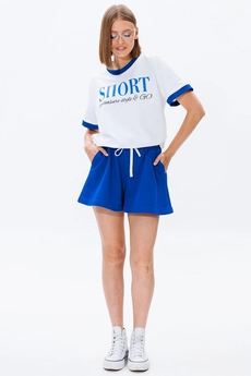 Футболка f1006-01-01(P19-02) белый + принт василек GO wear