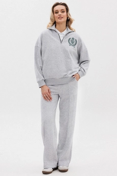Спортивный костюм f3077-50-04 серый меланж GO wear