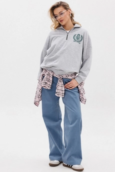 Джемпер f4077-50-04 серый меланж GO wear