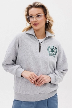 Джемпер f4077-50-04 серый меланж GO wear