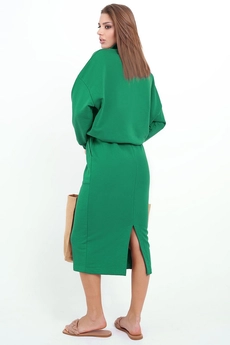 Костюм с юбкой f7001-23-02 зеленый GO wear