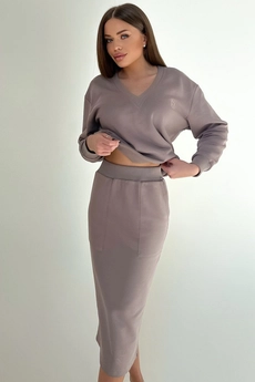 Костюм с юбкой f7002-04-03 капучино GO wear