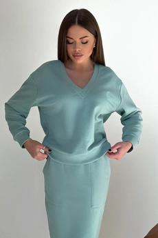 Костюм с юбкой f7002-26-688 ментол GO wear