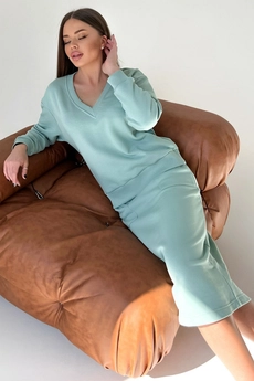 Костюм с юбкой f7002-26-688 ментол GO wear