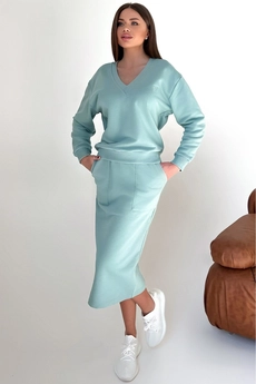 Костюм с юбкой f7002-26-688 ментол GO wear