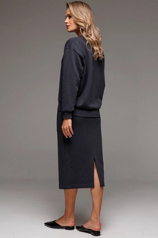 Костюм с юбкой f7002-30-03 графит GO wear