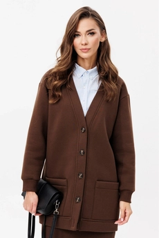 Костюм с юбкой f7052-23-03 коричневый GO wear