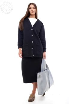 Костюм с юбкой f7052-40-02 черный GO wear