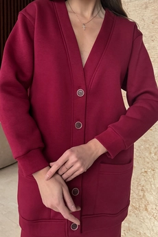 Костюм с юбкой f7052-12-01 вишня GO wear
