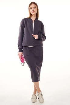 Костюм с юбкой f7055-30-03 графит GO wear