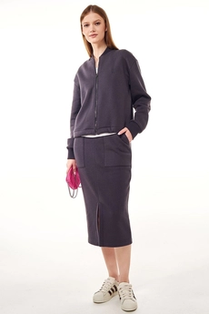 Костюм с юбкой f7055-30-03 графит GO wear