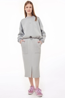 Костюм с юбкой f7056-29-01 пепел GO wear