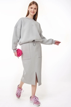 Костюм с юбкой f7056-29-01 пепел GO wear