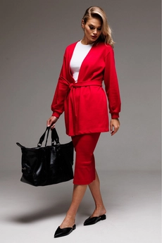 Костюм с юбкой f7064-11-02 красный GO wear