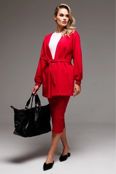 Костюм с юбкой f7064-11-02 красный GO wear