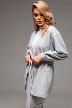 Костюм с юбкой f7064-50-04 серый меланж GO wear