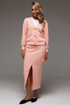 Костюм с юбкой f7067-07-01 персик GO wear