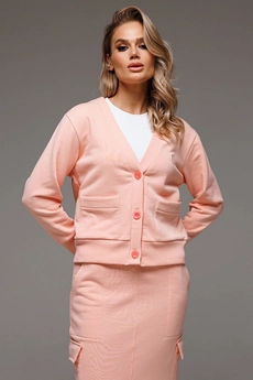 Костюм с юбкой f7067-07-01 персик GO wear