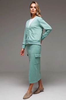 Костюм с юбкой f7067-26-688 ментол GO wear