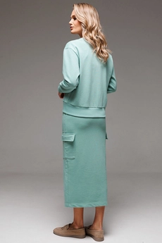 Костюм с юбкой f7067-26-688 ментол GO wear