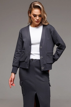 Костюм с юбкой f7067-30-03 графит GO wear